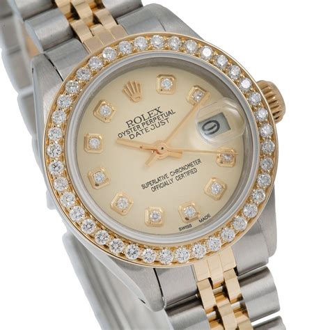 women's rolex 26mm diamond bezel|ladies rolex oyster perpetual diamond.